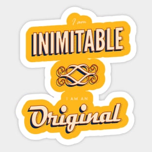 Aaron Burr Wait For It I Am Inimitable Sticker